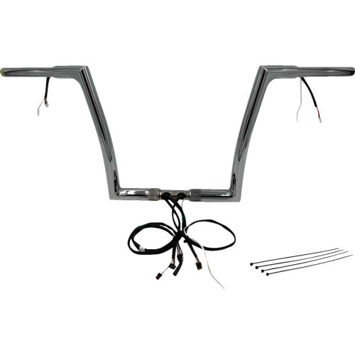 FAT BAGGERS INC. 702912 Fat Baggers Inc. Handlebar Kit - Flat Top - 12" - Chrome 702912