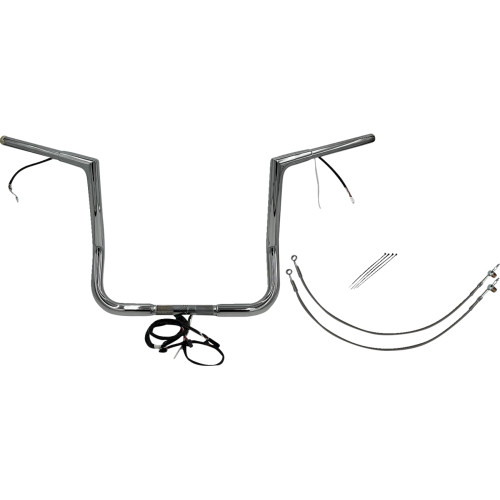 Fat Baggers Inc. Handlebar Kit - Flat Top - 14" - Chrome 701214