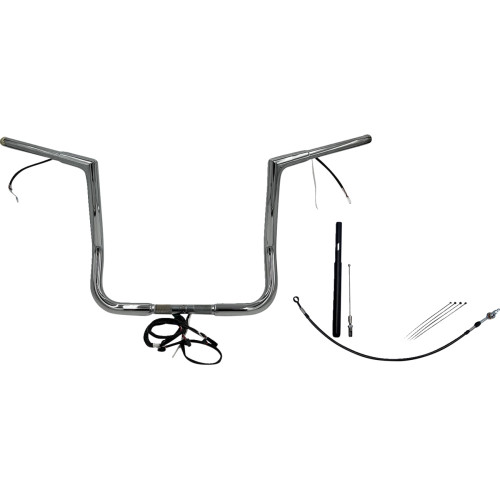 Fat Baggers Inc. Handlebar Kit - Flat Top - 14" - Chrome 712014