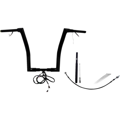 FAT BAGGERS INC. 612916B Fat Baggers Inc. Handlebar Kit - Flat Top - 16" - Black 612916-B