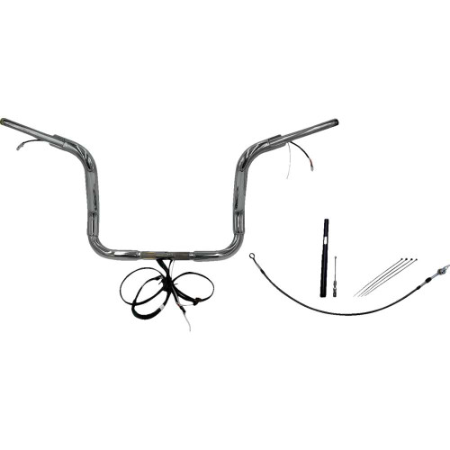 FAT BAGGERS INC. 812412 Fat Baggers Inc. Handlebar Kit - Pointed Top - 12" - Chrome 812412
