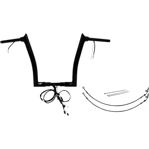 FAT BAGGERS INC. 802314B Fat Baggers Inc. Handlebar Kit - Pointed Top - 14" - Black 802314-B