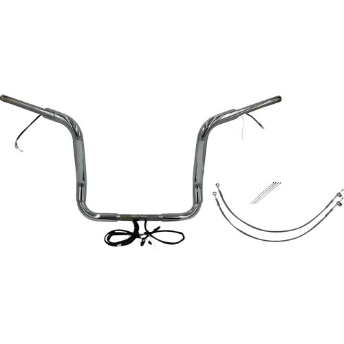 FAT BAGGERS INC. 801514 Fat Baggers Inc. Handlebar Kit - Pointed Top - 14" - Chrome 801514