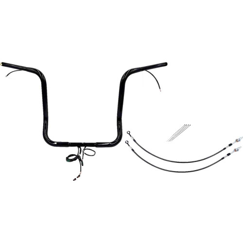 FAT BAGGERS INC. 902216B Fat Baggers Inc. Handlebar Kit - Pointed Top - 16" - Black 902216-B