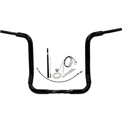 FAT BAGGERS INC. 819416B Fat Baggers Inc. Handlebar Kit - Rounded Top - 16" - Black 819416-B