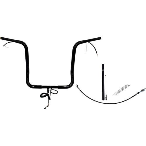 FAT BAGGERS INC. 912516B Fat Baggers Inc. Handlebar Kit - Rounded Top - 16" - Black 912516-B