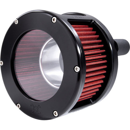 Feuling Oil Pump Corp. Ba Race Series Air Cleaner Kit - Black Anodized - Red Filter 5424