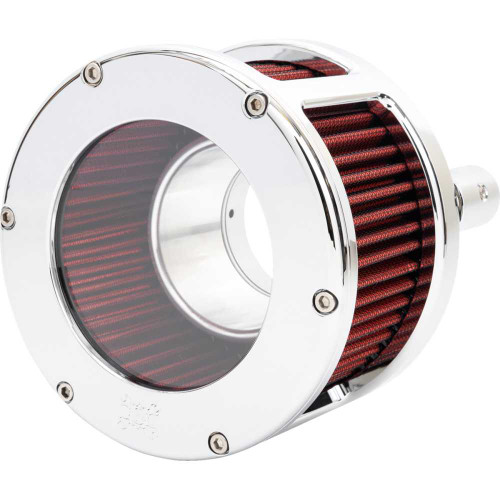 FEULING OIL PUMP CORP. 5428 Feuling Oil Pump Corp. Ba Race Series Air Cleaner Kit - Chrome - Red Filter 5428
