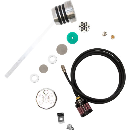 Feuling Oil Pump Corp. Vented Dipstick - Polished - Dyna 3093