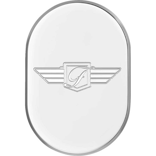 FIGURATI DESIGNS FD01ACSSLT Figurati Designs Antenna Cover - Left Rear Fender - Fd Logo - Polished Stainless Steel Fd-01-Ac-Ss-Lt