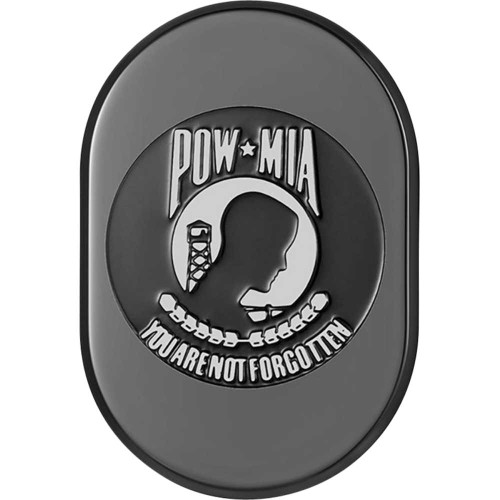 FIGURATI DESIGNS FD55ACBLKLT Figurati Designs Antenna Cover - Left Rear Fender - Pow-Mia - Black Fd55-Ac-Blk-Lt