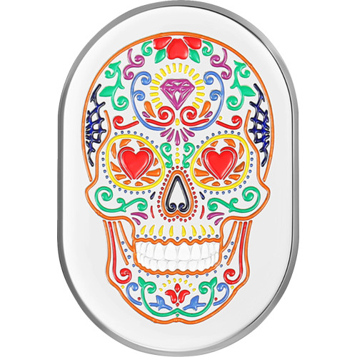 Figurati Designs Antenna Cover - Left Rear Fender - Sugar Skull - Chrome Fd30-Ac-Ss-Lt Figurati Designs Antenna Cover - Left Rear Fender - Sugar Skull - Chrome Fd30-Ac-Ss-Lt