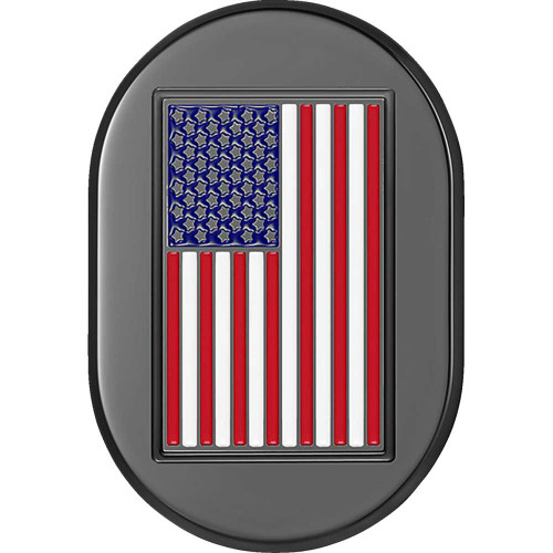 FIGURATI DESIGNS FD21ACBLKRT Figurati Designs Antenna Cover - Right Rear Fender - American Flag - Black Fd21-Ac-Blk-Rt