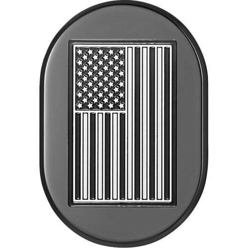 FIGURATI DESIGNS FD26ACBLKRT Figurati Designs Antenna Cover - Right Rear Fender - Contrast Cut American Flag - Black Fd26-Ac-Blk-Rt