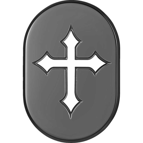 FIGURATI DESIGNS FD41ACBLKRT Figurati Designs Antenna Cover - Right Rear Fender - Cross - Black Fd41-Ac-Blk-Rt