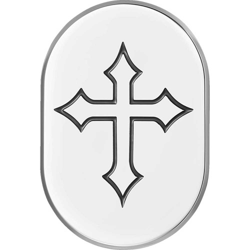 FIGURATI DESIGNS FD41ACSSRT Figurati Designs Antenna Cover - Right Rear Fender - Cross - Chrome Fd41-Ac-Ss-Rt