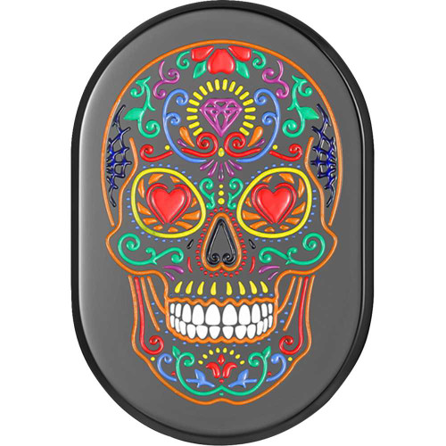 FIGURATI DESIGNS FD30ACBLKRT Figurati Designs Antenna Cover - Right Rear Fender - Sugar Skull - Black Fd30-Ac-Blk-Rt