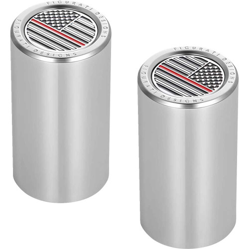 FIGURATI DESIGNS FD73DC2545SS Figurati Designs Docking Hardware Covers - American Flag - Red Line - Long - Stainless Steel Fd73-Dc-2545-Ss