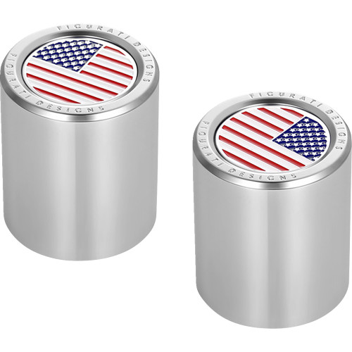 Figurati Designs Docking Hardware Covers - American Flag - Stainless Steel Fd20-Dc-2730-Ss Figurati Designs Docking Hardware Covers - American Flag - Stainless Steel Fd20-Dc-2730-Ss