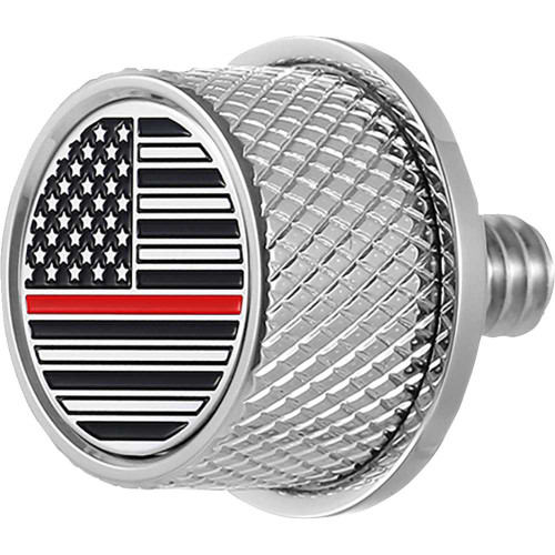 FIGURATI DESIGNS FD73SEAT KNSS Figurati Designs Seat Mounting Knob - Stainless Steel - Red Line American Flag Fd73-Seat Kn-Ss