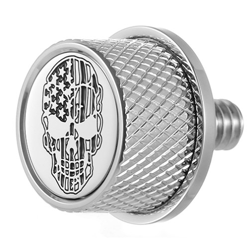 Figurati Designs Seat Mounting Knob - Stainless Steel - Skull - Contrast Cut Fd27-Seat Kn-Ss