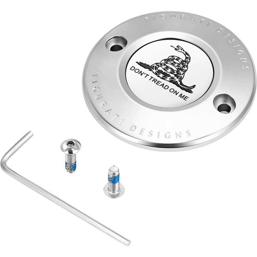 FIGURATI DESIGNS FD40TC2HSS Figurati Designs Timing Cover - 2 Hole - Don'T Tread On Me - Stainless Steel Fd40-Tc-2H-Ss