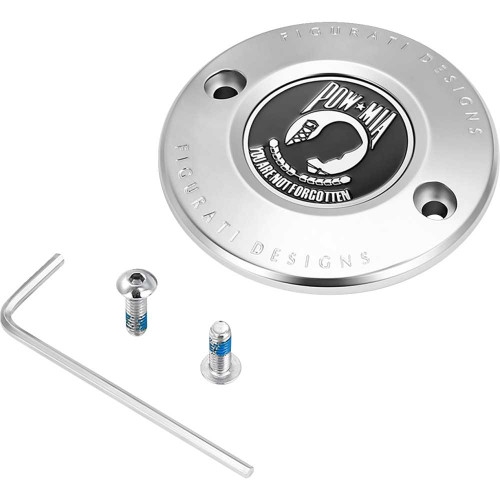 FIGURATI DESIGNS FD50TC2HSS Figurati Designs Timing Cover - 2 Hole - Pow Mia - Stainless Steel Fd50-Tc-2H-Ss