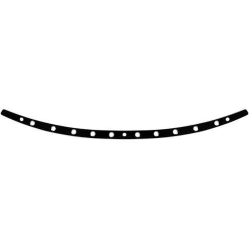 Memphis Shades Windshield Trim - Black - Holes - Flh Meb0976 Memphis Shades Windshield Trim - Black - Holes - Flh Meb0976