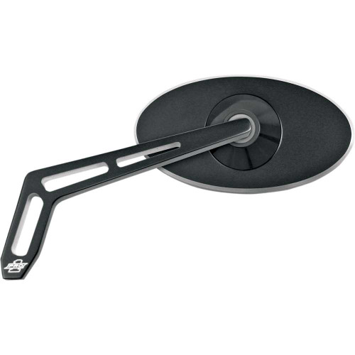 PRO-ONE PERF.MFG. 102310B Pro-One Perf.Mfg. Mirror - Weekend Warrior - Side View - Cut-Out - Oval - Black - Left 102310B