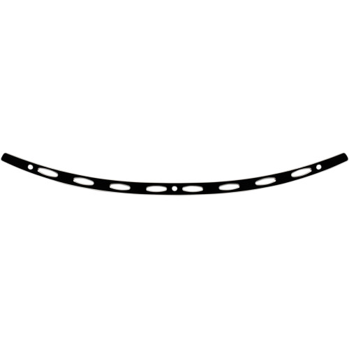 Memphis Shades Windshield Trim - Black - Oval - '96-'13 Flh Meb0946 Memphis Shades Windshield Trim - Black - Oval - '96-'13 Flh Meb0946