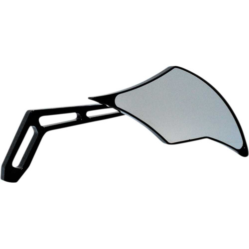 PRO-ONE PERF.MFG. 102301AB Pro-One Perf.Mfg. Mirror - Weekend Warrior - Side View - Cut-Out/Flame Head - Oblong - Black - Right 102301Ab