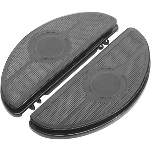 DRAG SPECIALTIES 1621-0164 Drag Specialties Half-Moon Floorboard - W/ Vibration Inserts - Black - Fl