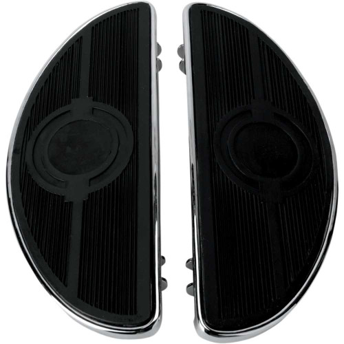 DRAG SPECIALTIES 1621-0161 Drag Specialties Half-Moon Floorboard - W/O Vibration Inserts - Chrome - Fl