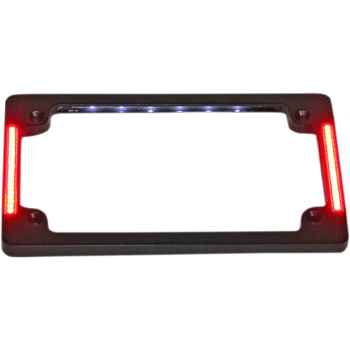 CUSTOM DYNAMICS TF07B Custom Dynamics License Plate Frame With Led - Flat - Black Tf07-B