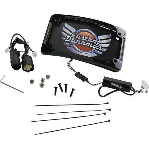 CUSTOM DYNAMICS TF06BCMB Custom Dynamics Curved License Plate Frame - Black Tf06-Bcm-B