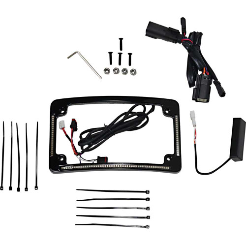 CUSTOM DYNAMICS TF05BCM4B Custom Dynamics All In One License Plate Frame - Black Tf05-Bcm4-B