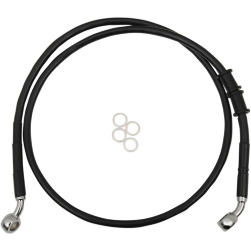 Drag Specialties Brake Line - Front - +10" - Black - Xl