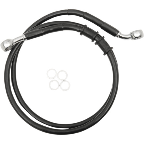 Drag Specialties Brake Line - Front - +2" - Black - Xl