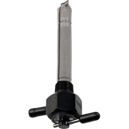 Pingel Hex Fuel Valve - Black Chrome - 3/8" Npt 6211-Chblk