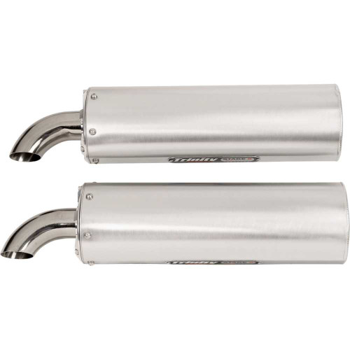 TRINITY RACING TR4190D Full Dual Exhaust System - Brushed - Rzr Xp 1000 Tr-4190D