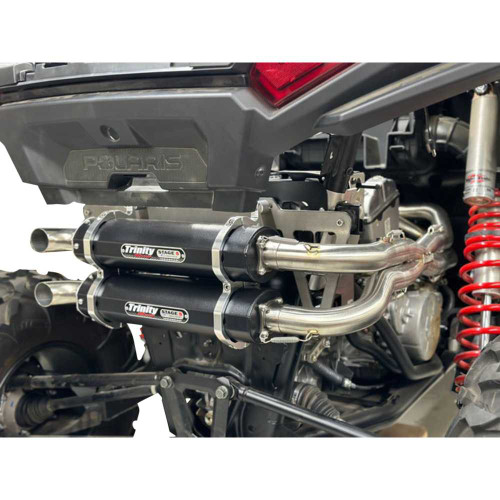 TRINITY RACING TR4190DSS Full Dual Exhaust System - Stainless - Rzr Xp 1000 Tr-4190D-Ss