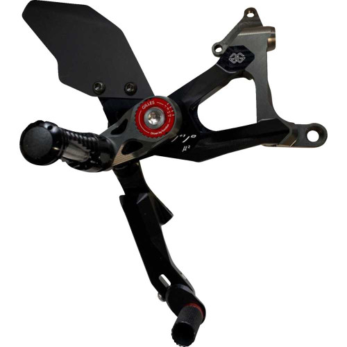 GILLES TOOLING MUE2D02B Gilles Tooling Mue2 Rearset - Black - Ducati Mue2-D02-B