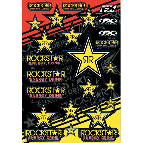 FACTORY EFFEX 1568700 Factory Effex Rockstar Sticker Kit - Reflective Gold 15-68700
