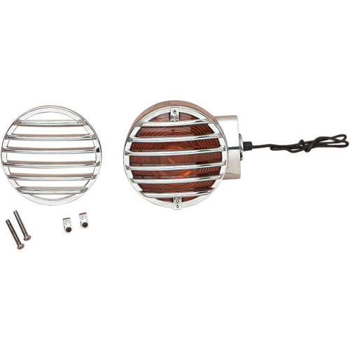 Drag Specialties Turn Signal Lens Grille - Chrome
