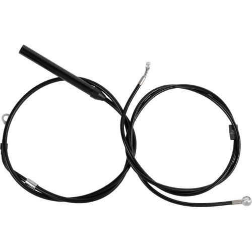 LA CHOPPERS LA8062KT13B Handlebar Cable/Brake Line Kit - 12" - 14" Ape Hanger Handlebars - Black Vinyl La-8062Kt-13B