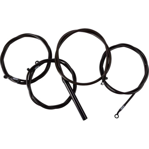 LA CHOPPERS LA8059KT213M Handlebar Cable/Brake Line Kit - Complete - 12" - 14" Handlebars - Midnight La-8059Kt2-13M