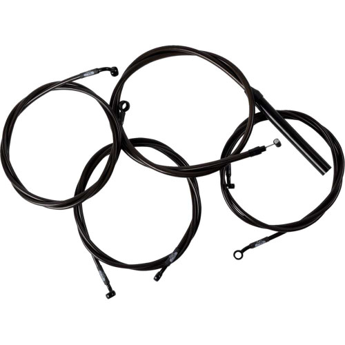 LA CHOPPERS LA8059KT216M Handlebar Cable/Brake Line Kit - Complete - 15" - 17" Handlebars - Midnight La-8059Kt2-16M