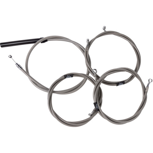 Handlebar Cable/Brake Line Kit - Complete - 18" - 20" Handlebars - Stainless La-8059Kt2-19