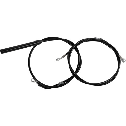 Handlebar Cable/Brake Line Kit - Stock Ape Hanger Handlebars - Black Vinyl La-8062Kt-08B