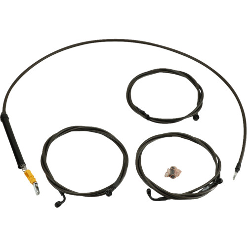 Handlebar Cable/Brake Line Kit - Stock Ape Hanger Handlebars - Midnight La-8059Kt-08M